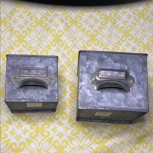 2/$20 Vintage-Style Small Metal Storage Boxes For Decoration or Holding Trinkets